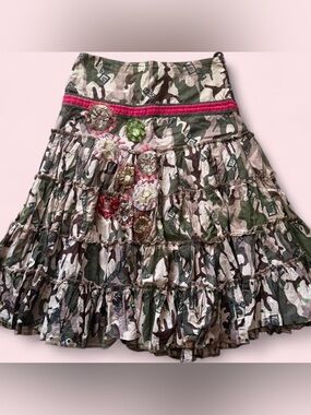 Spy Zone Exchange Y2K Vintage Camo Print Skirt